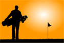Sports Golf Orange Sun