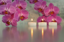 Floral Orchid Flower Candles