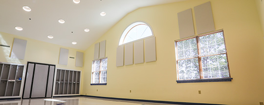 Acoustic panels for multi purpose room