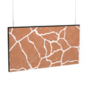 White Veins Orange Marble Baffle