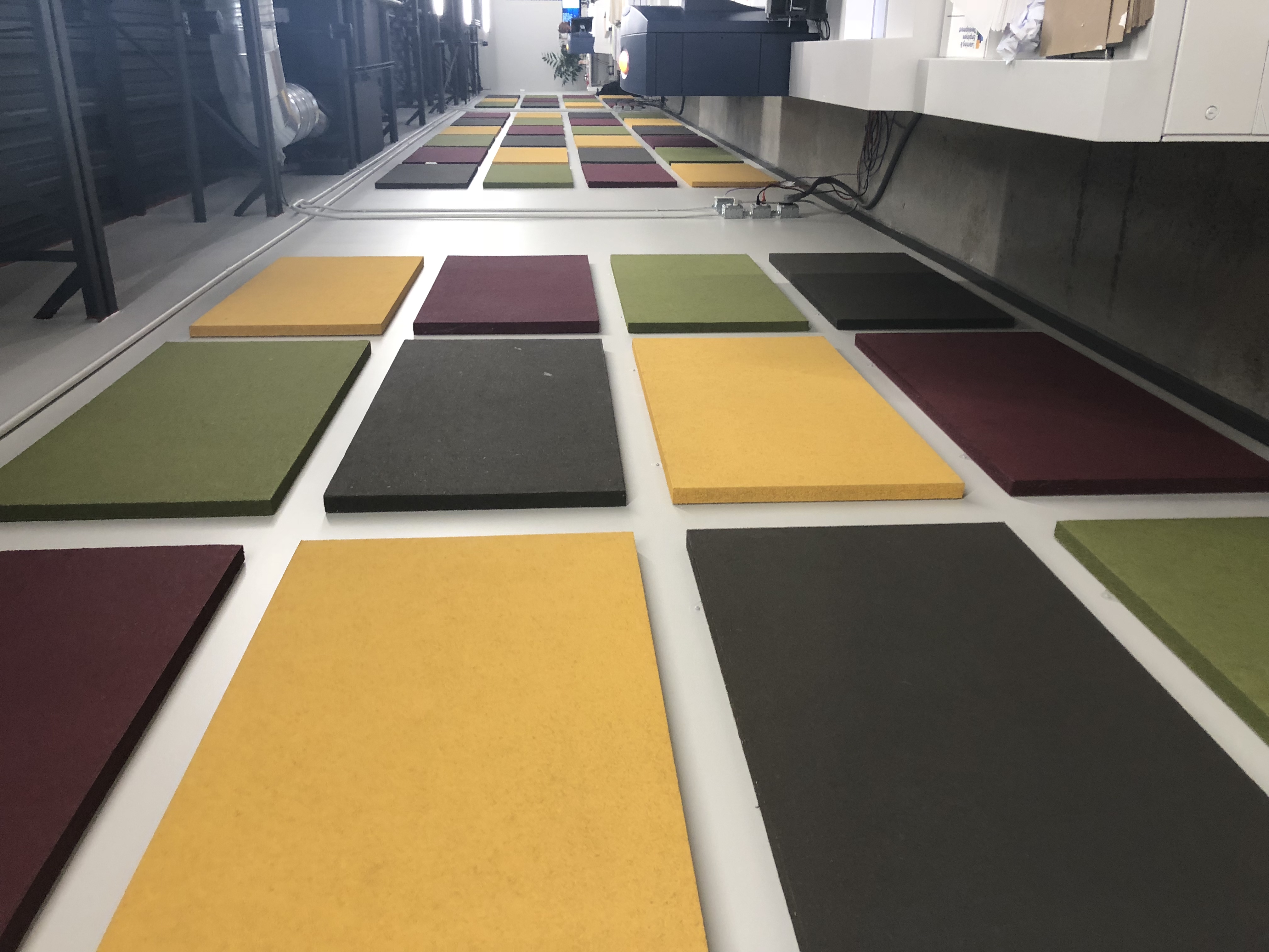 Acoustic Panels in a Warehouse