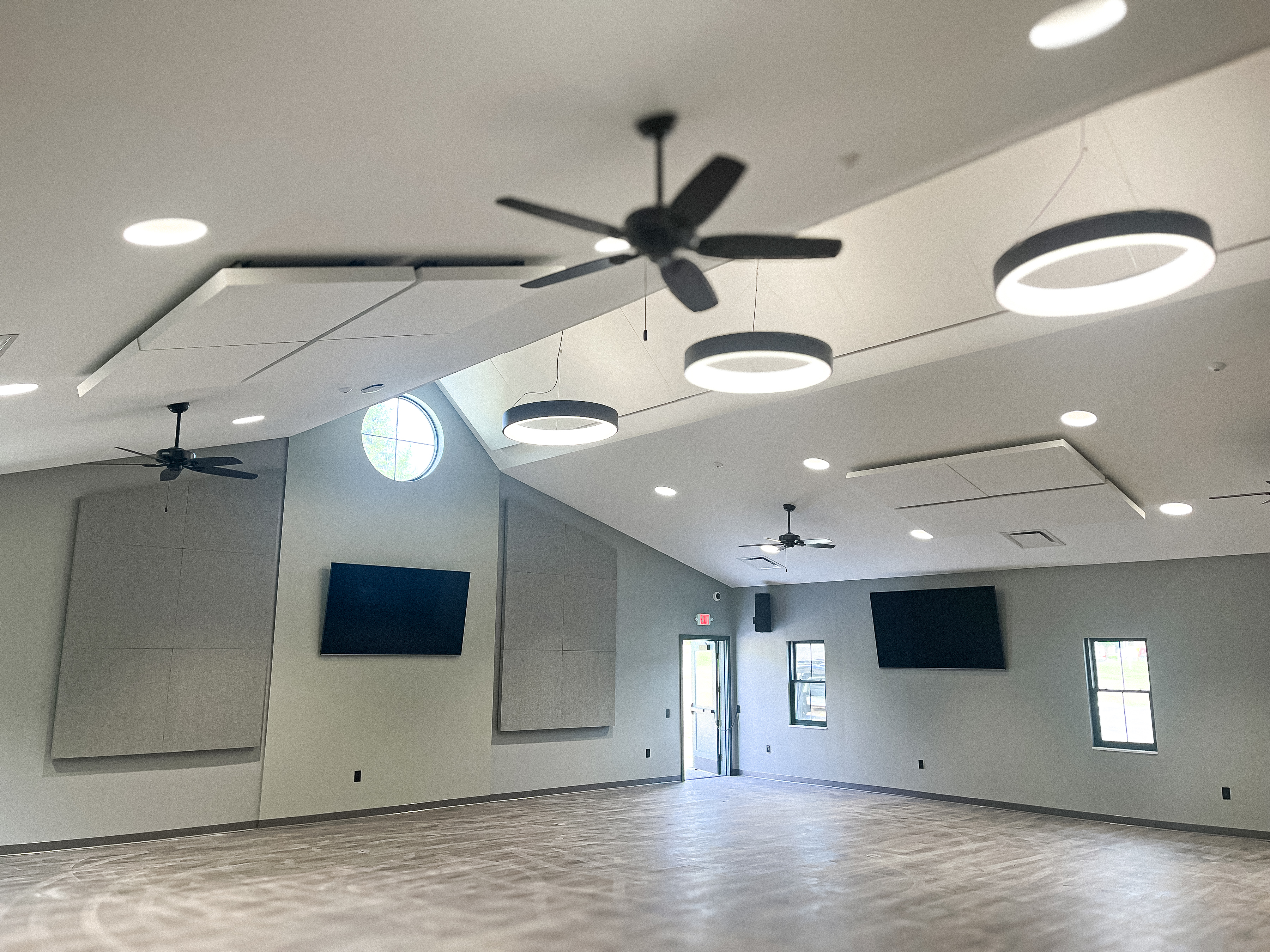 Audimute Fabric Acoustic Panels absorbing echoes and reverb